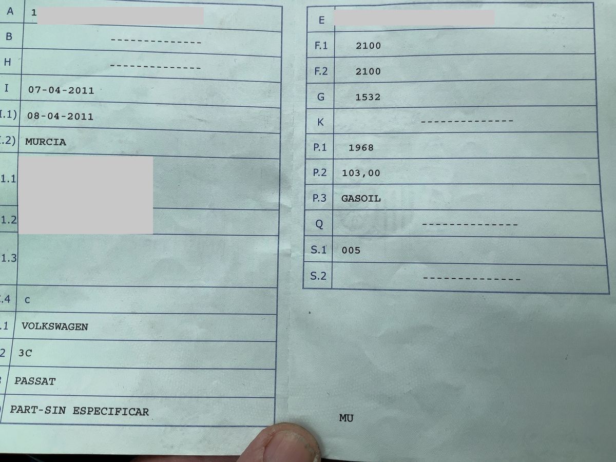 1º matriculación