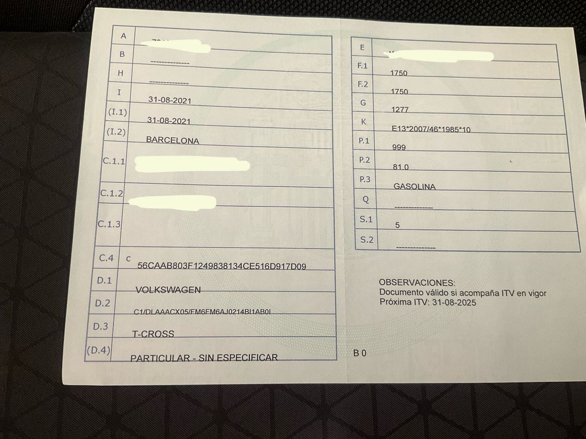 1º matriculación