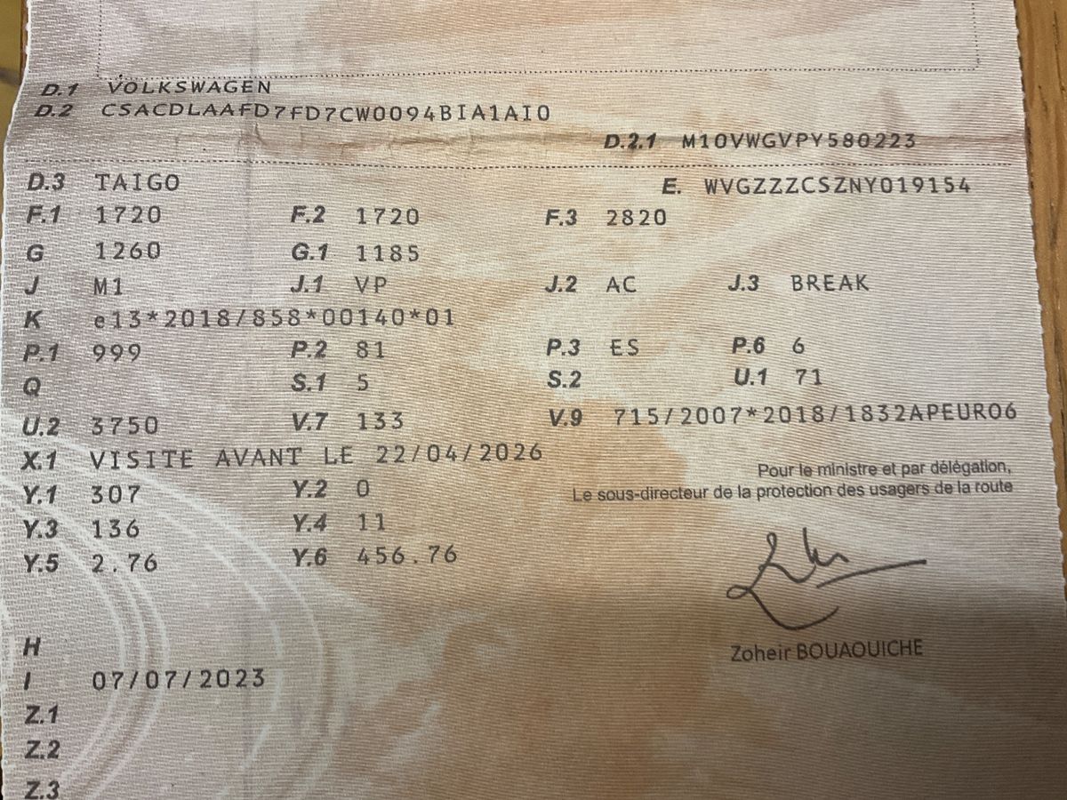 1º matriculación