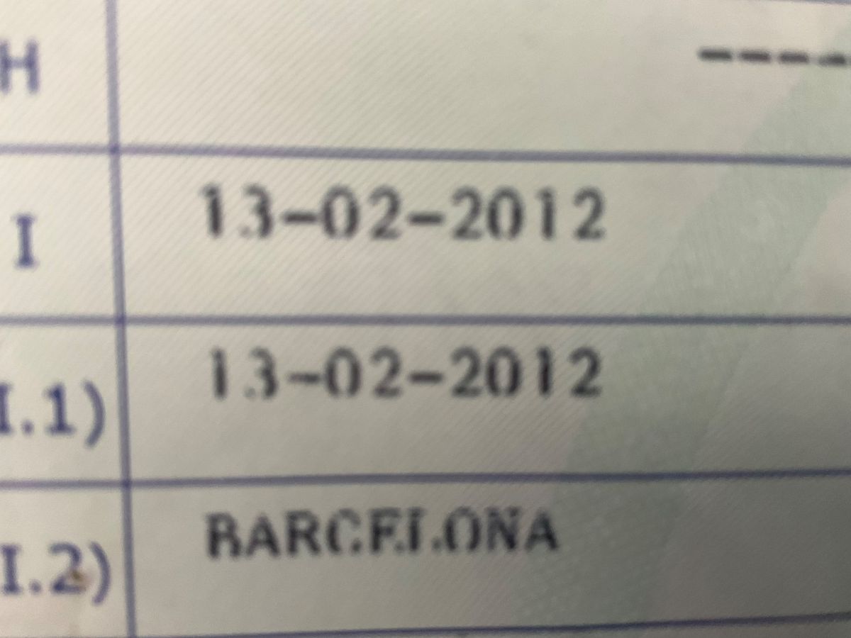 1º matriculación