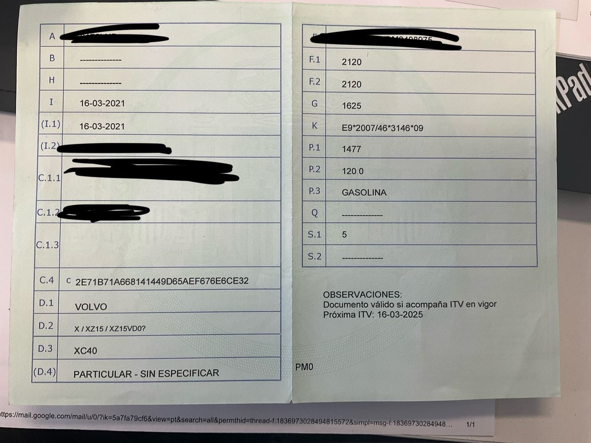1º matriculación